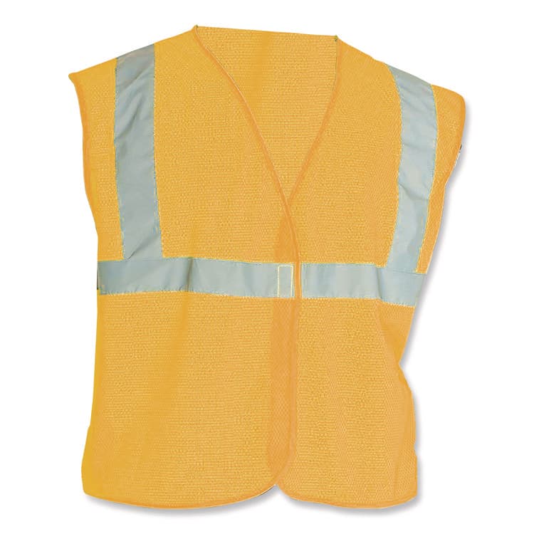 PROTECTIVE INDUSTRIAL PRODUCTS ANSI Class 2 Hook and Loop Safety Vest, 2X-Large, Hi-Viz Orange (PID302MVGOR2X)