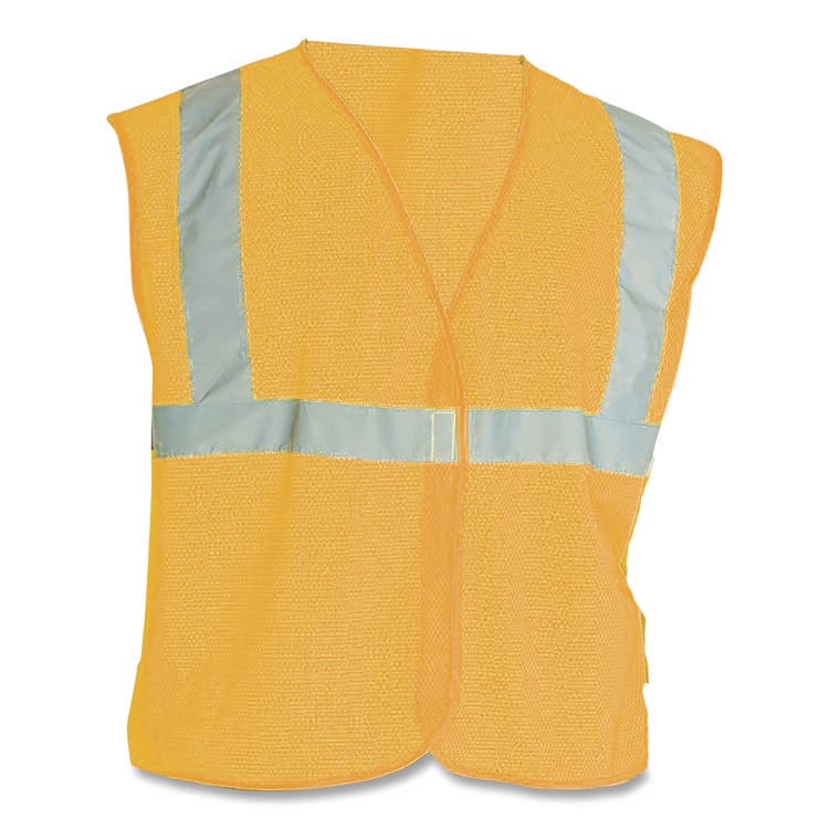 PROTECTIVE INDUSTRIAL PRODUCTS ANSI Class 2 Hook and Loop Safety Vest, X-Large, Hi-Viz Orange (PID302MVGORXL)