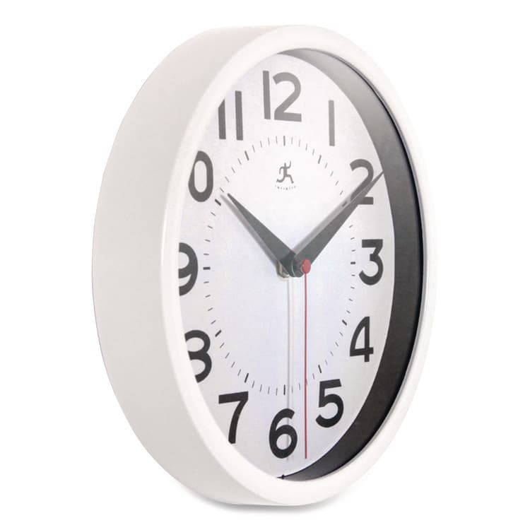 INFINITY INSTRUMENTS LTD Metro Wall Clock, 9" Diameter, Silver Case, 1 AA (sold separately) (IFM14220SV3364) thumbnail 3