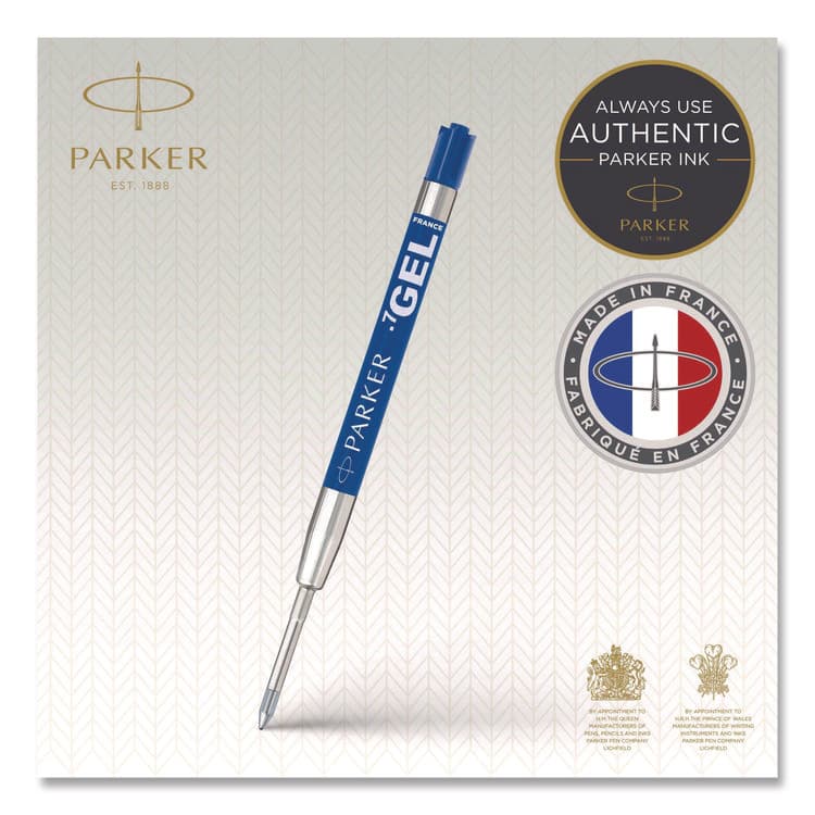 SANFORD Refill for Parker Retractable Gel Ink Roller Ball Pens, Medium Conical Tip, Blue Ink, 2/Pack (PAR1950364) thumbnail 4