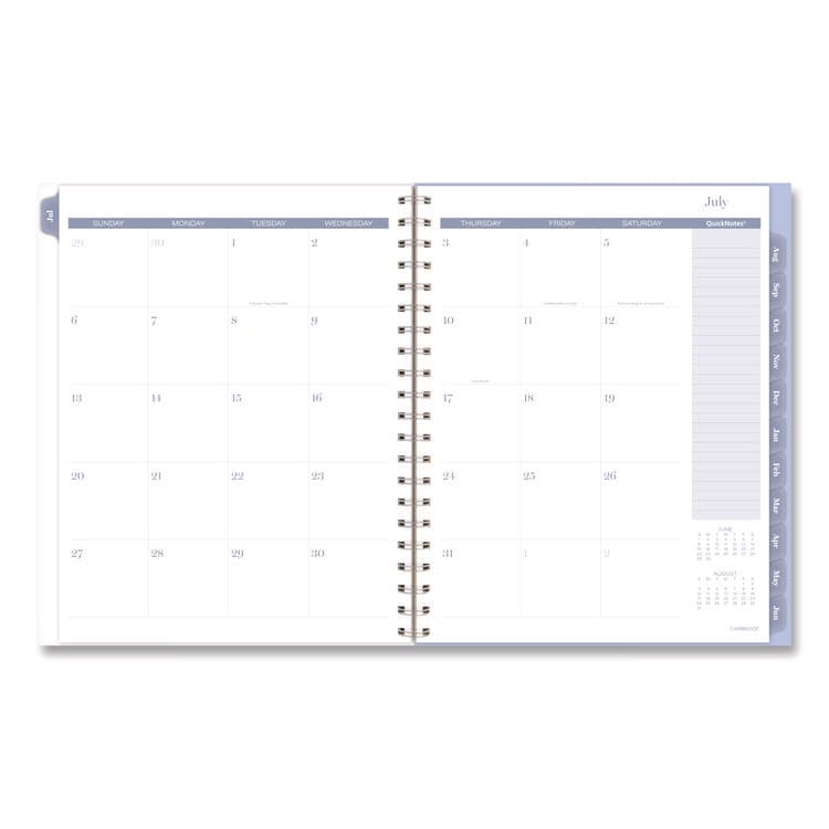 MEAD PRODUCTS Dewdrop Academic Weekly Monthly Planner, Watercolor Floral, Blue/Gray/Purple Cover, 12-Month (July to June): 2025 to 2026 (AAG1742905A) thumbnail 3