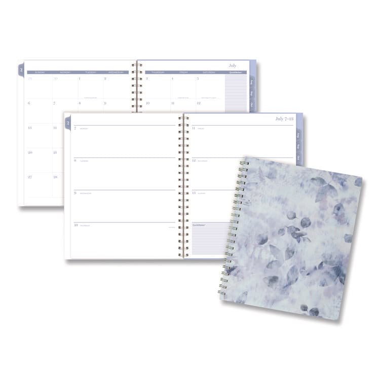MEAD PRODUCTS Dewdrop Academic Weekly Monthly Planner, Watercolor Floral, Blue/Gray/Purple Cover, 12-Month (July to June): 2025 to 2026 (AAG1742905A) thumbnail 4
