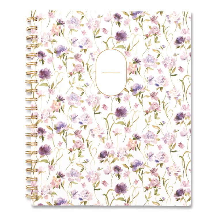 MEAD PRODUCTS Leah Bisch Petite Floral Academic Weekly Monthly Planner, 11 x 8.5, Purple/Green Cover, 12-Month (July to June): 2025 to 2026 (AAGLB38905A)