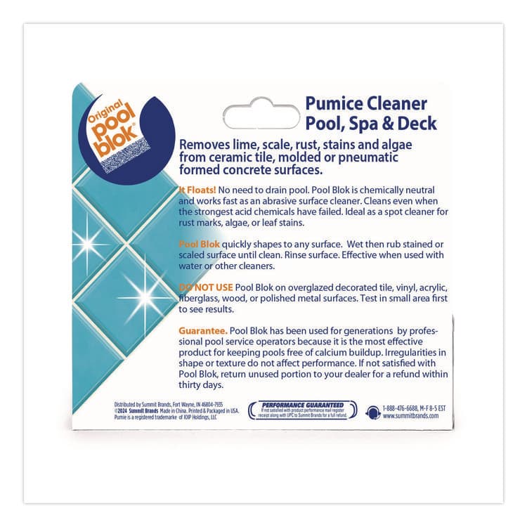 U.S. PUMICE Tile and Concrete Cleaner, 6 x 1.5, Gray, 12/Carton (UPMPB80Q) thumbnail 2