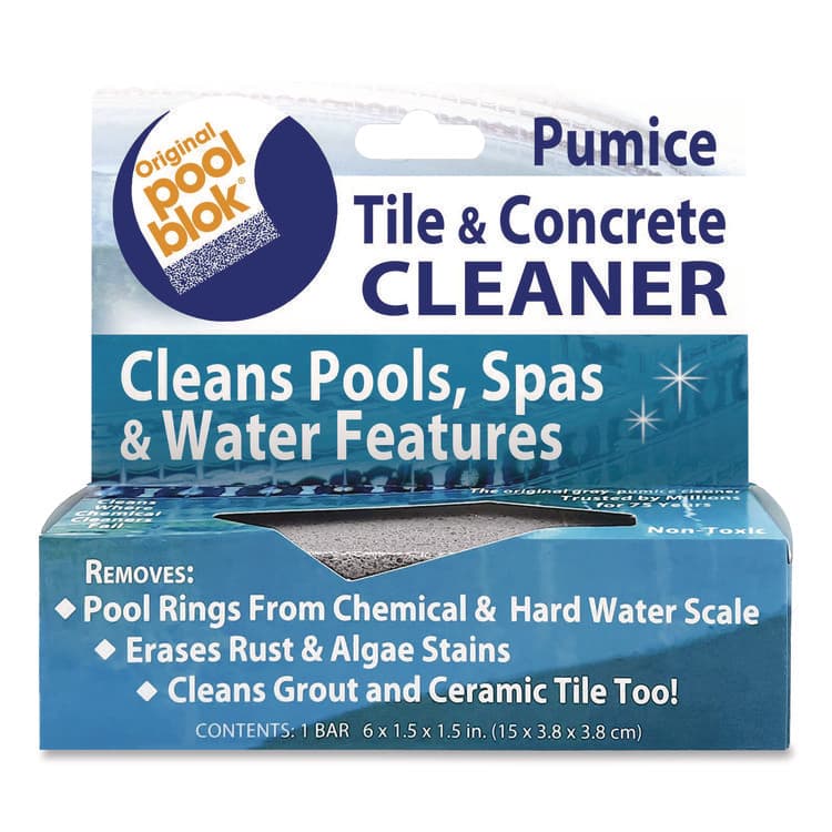 U.S. PUMICE Tile and Concrete Cleaner, 6 x 1.5, Gray, 12/Carton (UPMPB80Q)
