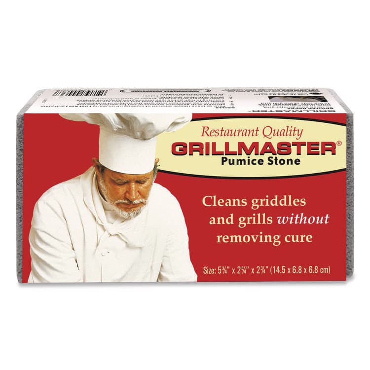 U.S. PUMICE Grillmaster Griddle and Grill Cleaning Brick, 5.75 x 2.75, Gray, 12/Carton (UPMGM36Q)