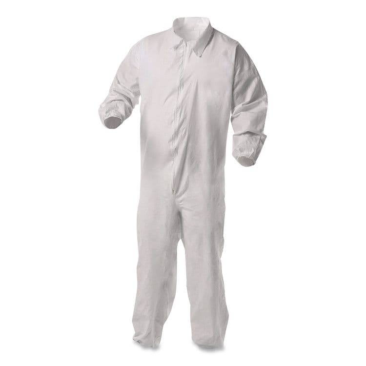 SMITH AND WESSON KGA35 Liquid and Particle Protection Coveralls, Elastic Wrists and Ankles, 5X-Large, White, 25/Carton (ANS38935)