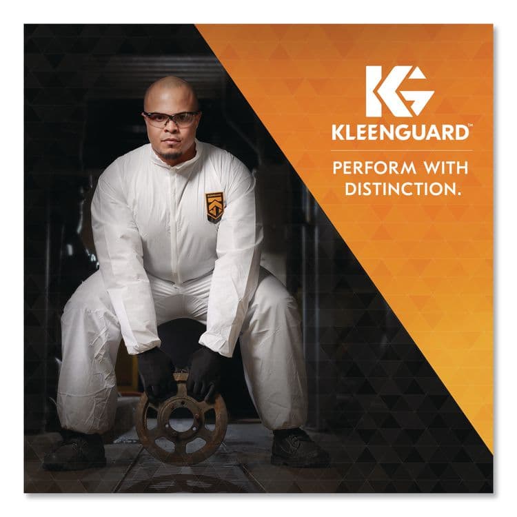 SMITH AND WESSON KGA35 Liquid and Particle Protection Coveralls, Elastic Wrists and Ankles, 5X-Large, White, 25/Carton (ANS38935) thumbnail 3