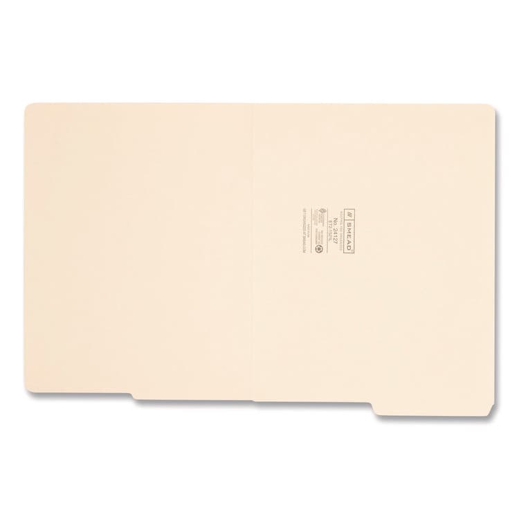 SMEAD MANUFACTURING CO. Heavyweight Manila End Tab Folders, 9" High Front, 1/2-Cut Tabs: Top, Letter Size, 0.75" Expansion, Manila, 100/Box (SMD24127) thumbnail 4