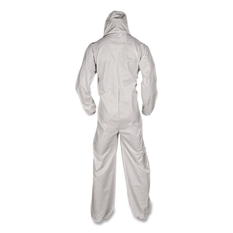 SMITH AND WESSON KGA35 Liquid and Particle Protection Coveralls, Elastic Wrists, Ankles and Hood, 4X-Large, White, 25/Carton (ANS38943) thumbnail 2