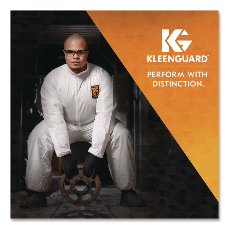SMITH AND WESSON KGA35 Liquid and Particle Protection Coveralls, Elastic Wrists, Ankles and Hood, 4X-Large, White, 25/Carton (ANS38943) thumbnail 4