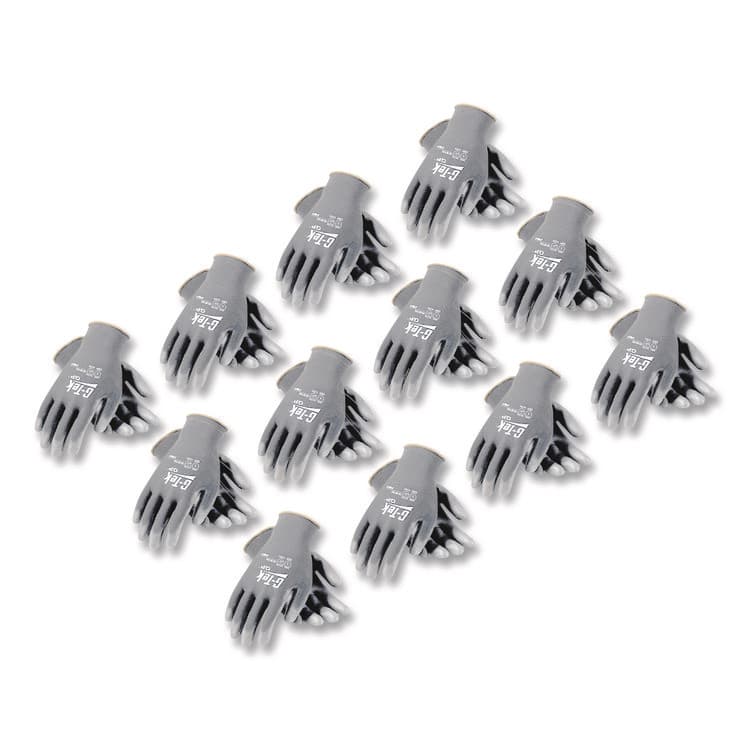 PROTECTIVE INDUSTRIAL PRODUCTS GP Polyurethane-Coated Nylon Gloves, EN388: 1111, 10" Long, Large, Gray, 12 Pairs (PID33G125L)