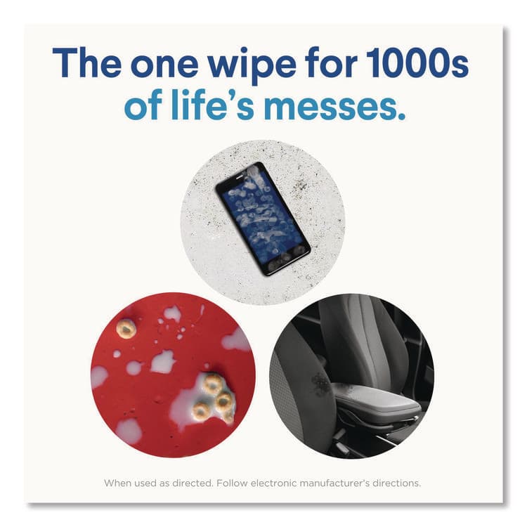 CLOROX SALES CO. Disinfecting Wipes, Bleach Free Cleaning Wipes, 1-Ply, 7 x 7.75, Crisp Lemon, White, 75/Canister, 6 Canisters/Carton (CLO01628) thumbnail 4