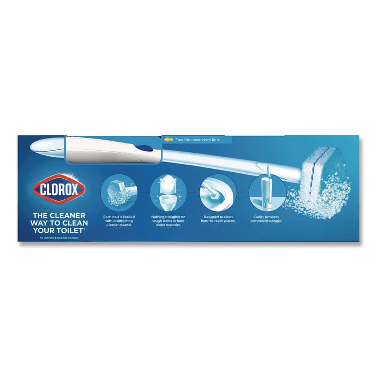 CLOROX SALES CO. ToiletWand Disposable Toilet Cleaning System: Handle, Caddy and Refills, White (CLO03191) thumbnail 2
