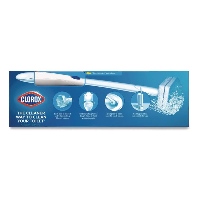 CLOROX SALES CO. ToiletWand Disposable Toilet Cleaning System: Handle, Caddy and Refills, White, 6/Carton (CLO03191CT) thumbnail 4