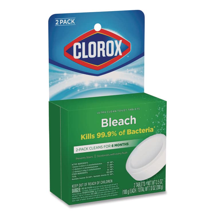 CLOROX SALES CO. Ultra Clean Toilet Tablets Bleach, 3.5 oz Tablet, 2/Pack (CLO30024PK) thumbnail 2