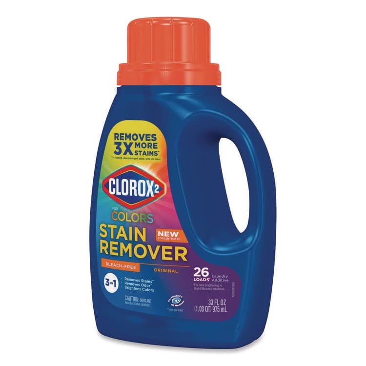 CLOROX SALES CO. For Colors Stain Remover and Laundry Additive, Bleach Free, Original, 33 oz Bottle, 6/Carton (CLO30037) thumbnail 3