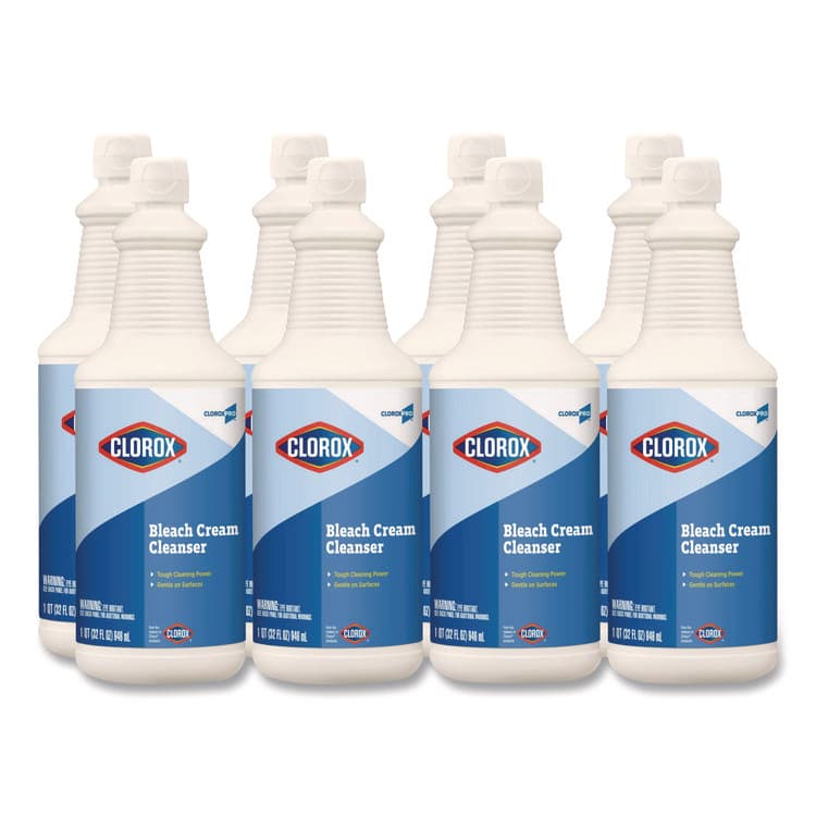 CLOROX SALES CO. CloroxPro Bleach Cream Cleanser, 32 oz Bottle, 8/Carton (CLO30613)