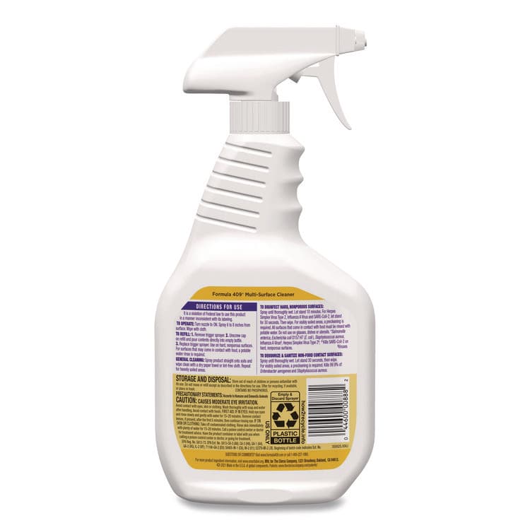 CLOROX SALES CO. Multi-Surface Cleaner, Lemon, 32 oz Spray Bottle, 9/Carton (CLO30954) thumbnail 2