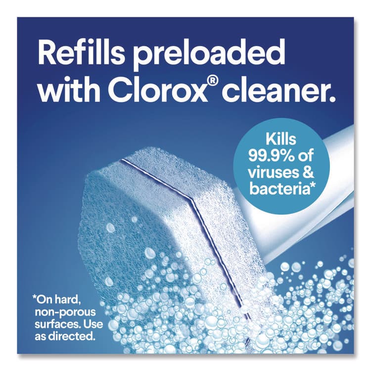 CLOROX SALES CO. ToiletWand Toilet Cleaning Refills, Toilet Cleaning Scrubbing Pads, Blue/White, 20/Pack (CLO31049) thumbnail 4