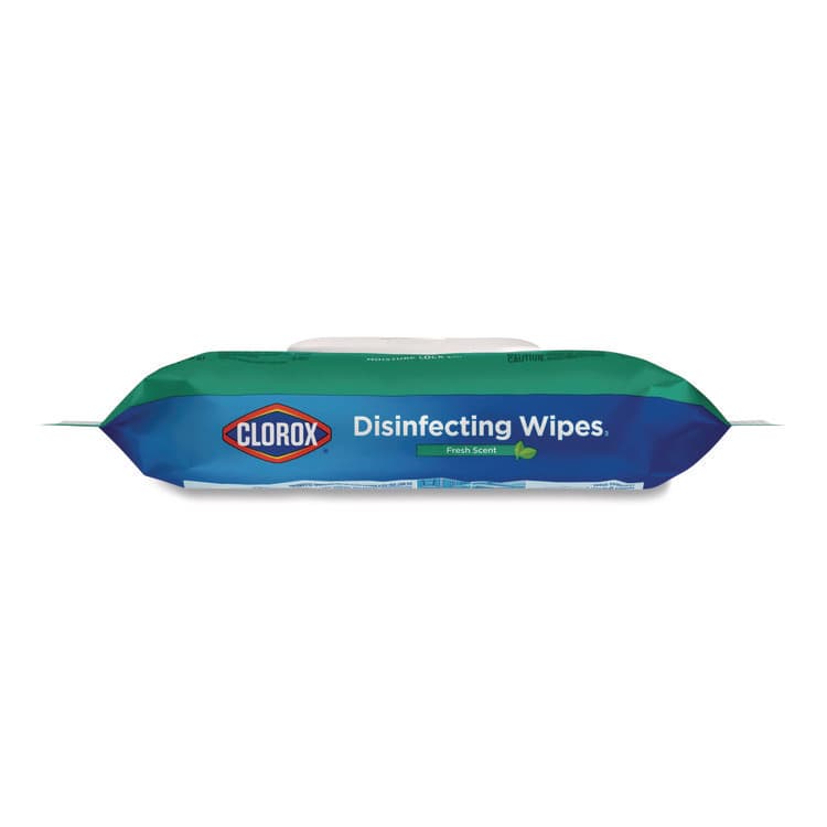 CLOROX SALES CO. Disinfecting Cleaning Wipes, Flex Pack, 1-Ply, 8 x 7, Fresh Scent, White, 75 Towels/Box, 6 Boxes/Carton (CLO31430) thumbnail 2