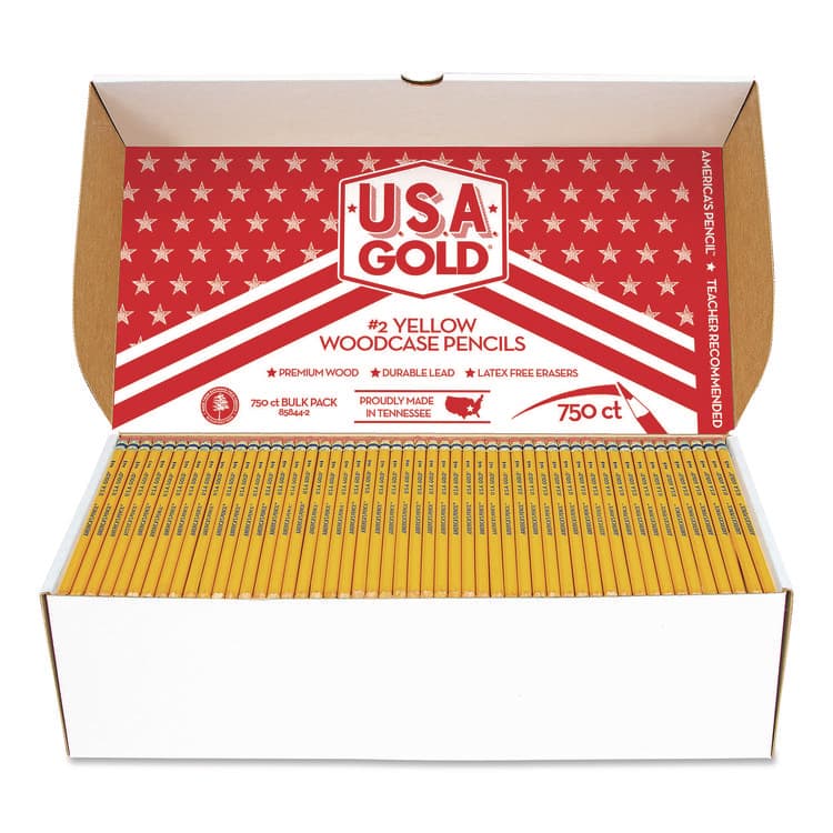 LAROSE INDUSTRIES, LLC School Pencils, HB (#2), Black Lead, Yellow Barrel, 750/Box (CZA858442P)