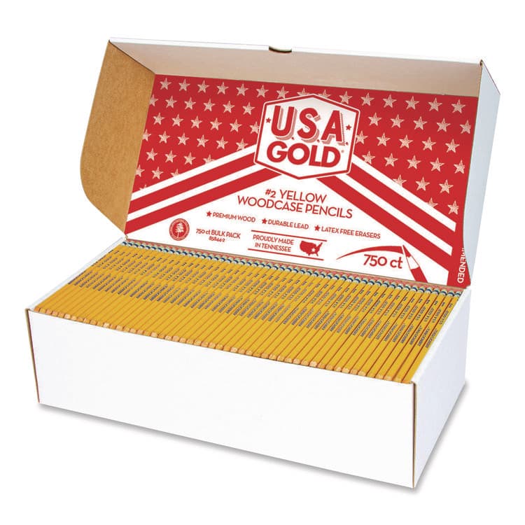 LAROSE INDUSTRIES, LLC School Pencils, HB (#2), Black Lead, Yellow Barrel, 750/Box (CZA858442P) thumbnail 3