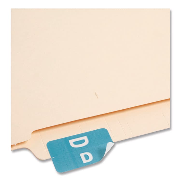 SMEAD MANUFACTURING CO. AlphaZ Color-Coded Second Letter Alphabetical Labels, D, 1 x 1.63, Light Blue, 10/Sheet, 10 Sheets/Pack (SMD67174) thumbnail 2