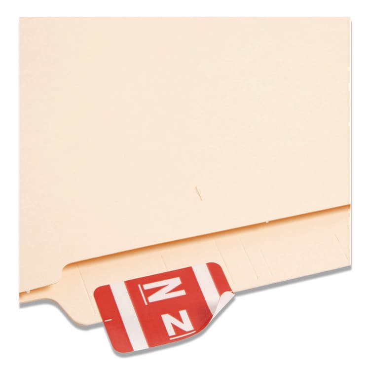 SMEAD MANUFACTURING CO. AlphaZ Color-Coded Second Letter Alphabetical Labels, N, 1 x 1.63, Red, 10/Sheet, 10 Sheets/Pack (SMD67184) thumbnail 2
