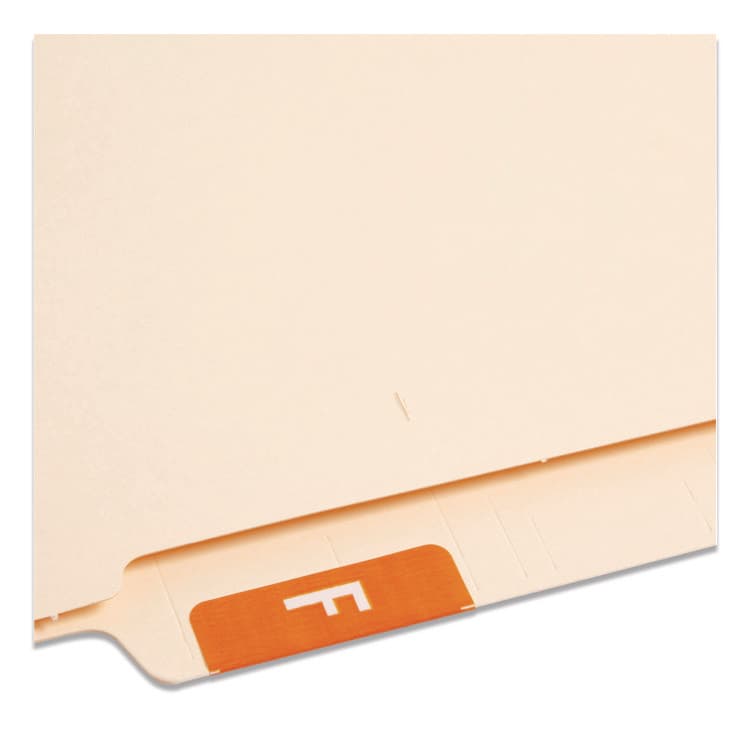 SMEAD MANUFACTURING CO. AlphaZ Color-Coded Second Letter Alphabetical Labels, F, 1 x 1.63, Orange, 10/Sheet, 10 Sheets/Pack (SMD67176) thumbnail 3