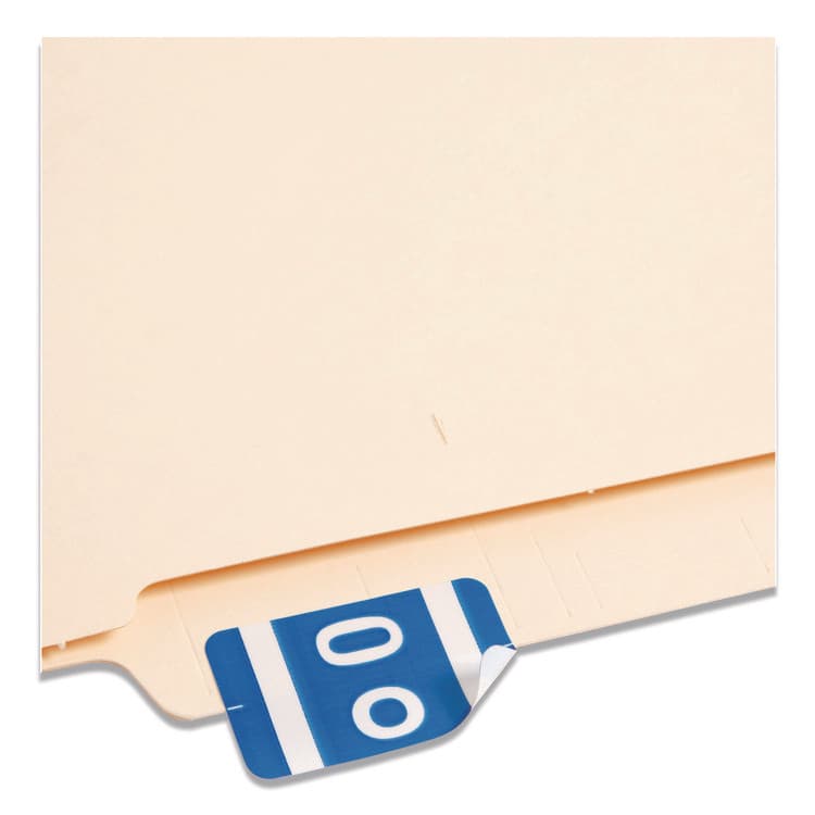 SMEAD MANUFACTURING CO. AlphaZ Color-Coded Second Letter Alphabetical Labels, O, 1 x 1.63, Dark Blue, 10/Sheet, 10 Sheets/Pack (SMD67185) thumbnail 3