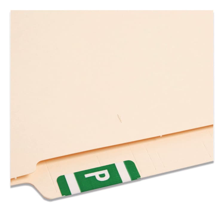 SMEAD MANUFACTURING CO. AlphaZ Color-Coded Second Letter Alphabetical Labels, P, 1 x 1.63, Dark Green, 10/Sheet, 10 Sheets/Pack (SMD67186) thumbnail 3