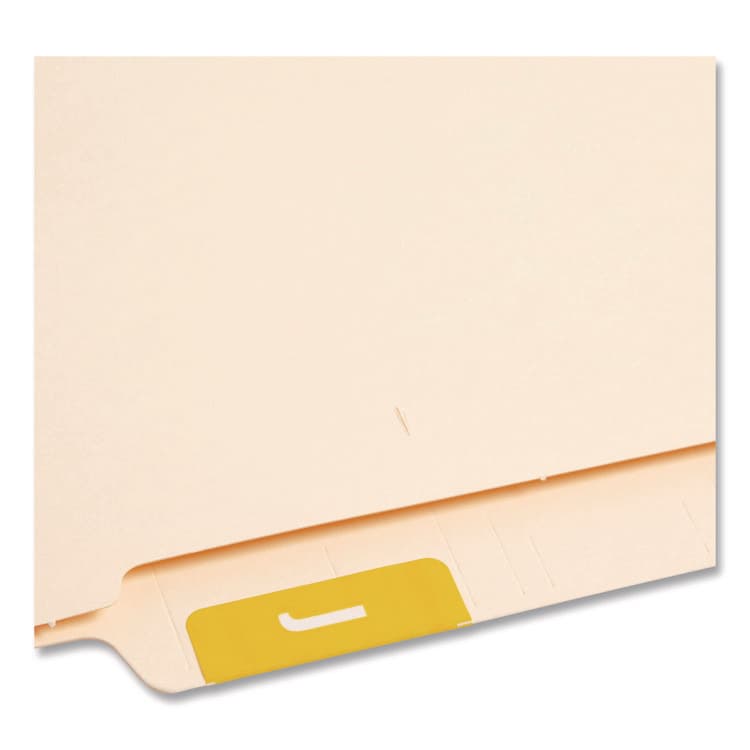 SMEAD MANUFACTURING CO. AlphaZ Color-Coded Second Letter Alphabetical Labels, J, 1 x 1.63, Yellow, 10/Sheet, 10 Sheets/Pack (SMD67180) thumbnail 3