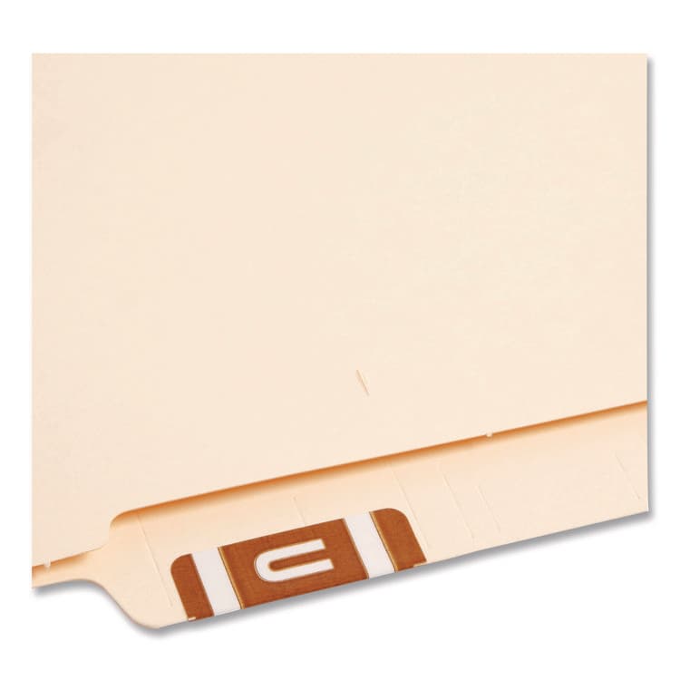 SMEAD MANUFACTURING CO. AlphaZ Color-Coded Second Letter Alphabetical Labels, U, 1 x 1.63, Dark Brown, 10/Sheet, 10 Sheets/Pack (SMD67191) thumbnail 3