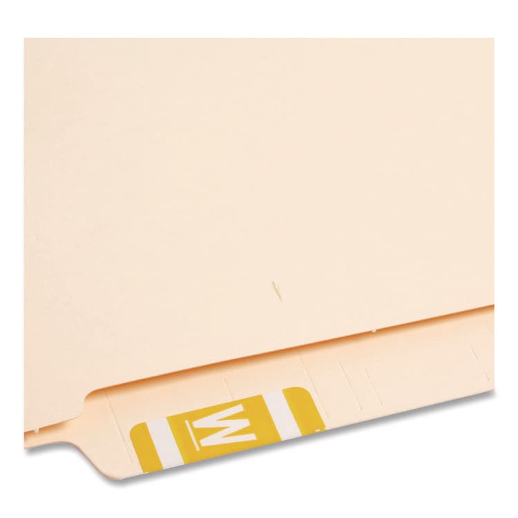 SMEAD MANUFACTURING CO. AlphaZ Color-Coded Second Letter Alphabetical Labels, W, 1 x 1.63, Yellow, 10/Sheet, 10 Sheets/Pack (SMD67193) thumbnail 2