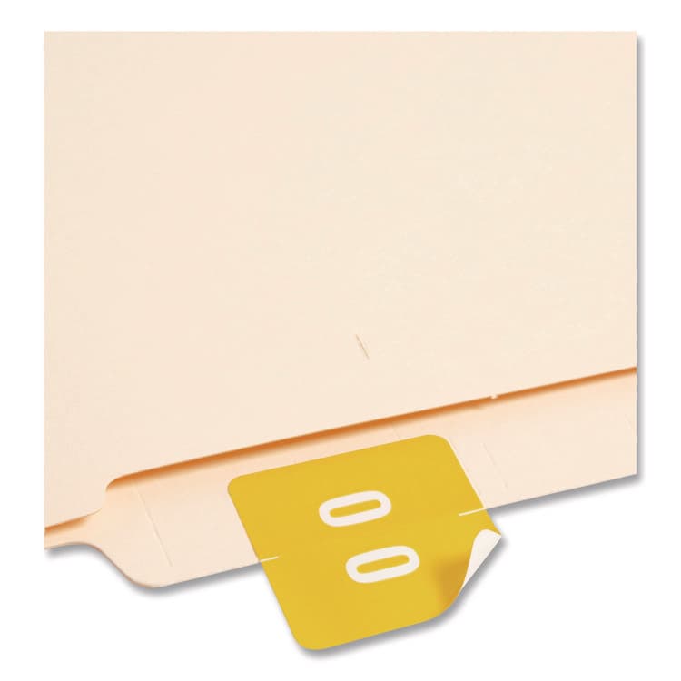 SMEAD MANUFACTURING CO. Numerical End Tab File Folder Labels, 0, 1.5 x 1.5, Yellow, 250/Roll (SMD67420) thumbnail 3