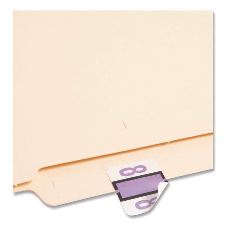 SMEAD MANUFACTURING CO. Numerical End Tab File Folder Labels, 8, 1 x 1.25, White, 500/Roll (SMD67378) thumbnail 3