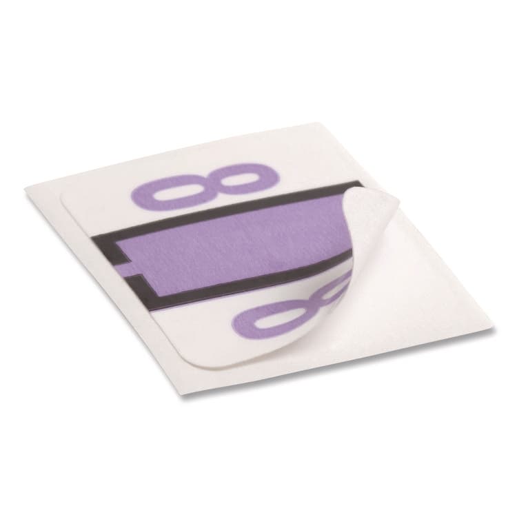 SMEAD MANUFACTURING CO. Numerical End Tab File Folder Labels, 8, 1 x 1.25, White, 500/Roll (SMD67378) thumbnail 4