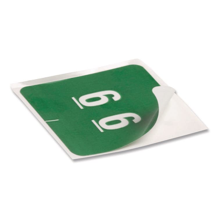 SMEAD MANUFACTURING CO. Numerical End Tab File Folder Labels, 6, 1.5 x 1.5, Green, 250/Roll (SMD67426) thumbnail 4