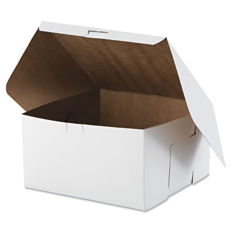 SOUTHERN CHAMPION TRAY White One-Piece Non-Window Bakery Boxes, 10 x 10 x 5.5, White, Paper, 100/Carton (SCH0977) thumbnail 2