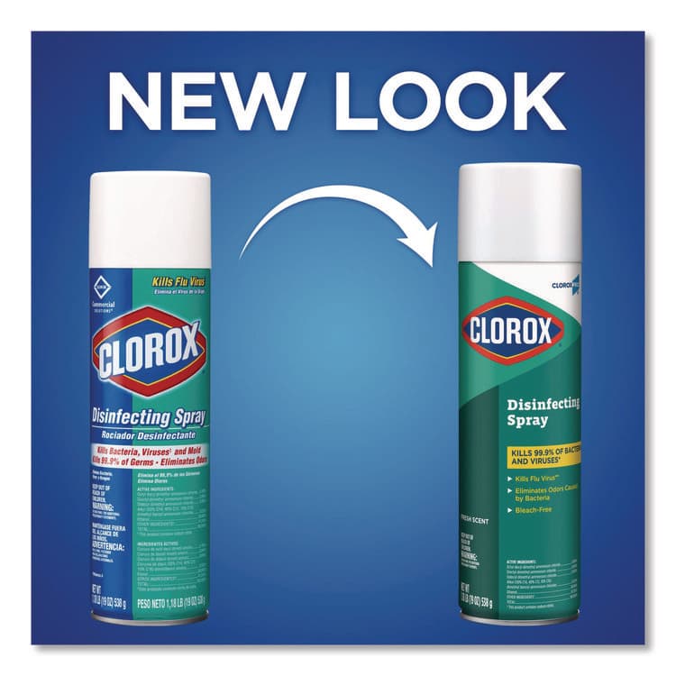 CLOROX SALES CO. CloroxPro Disinfecting Spray, Fresh, 19 oz Aerosol Spray (CLO38504) thumbnail 2