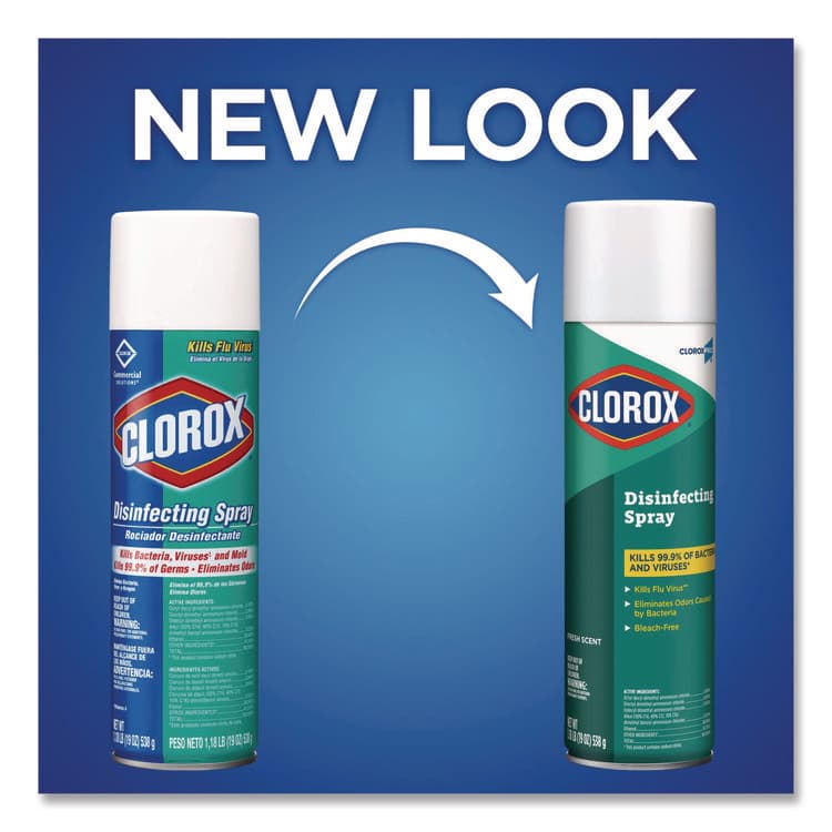 CLOROX SALES CO. CloroxPro Disinfecting Spray, Fresh, 19 oz Aerosol Spray, 12/Carton (CLO38504CT) thumbnail 2