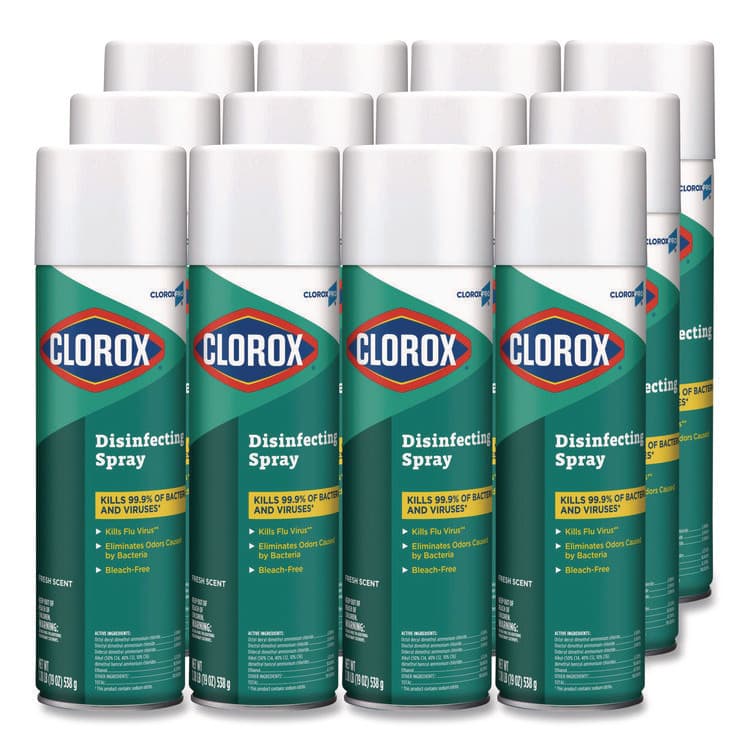 CLOROX SALES CO. CloroxPro Disinfecting Spray, Fresh, 19 oz Aerosol Spray, 12/Carton (CLO38504CT)