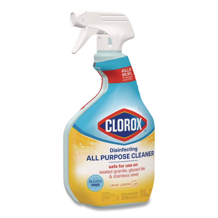 CLOROX SALES CO. Disinfecting All Purpose Cleaner Spray, Crisp Lemon Scent, 32 oz Bottle, 9/Carton (CLO60044CT) thumbnail 2