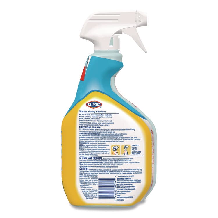 CLOROX SALES CO. Disinfecting All Purpose Cleaner Spray, Crisp Lemon Scent, 32 oz Bottle, 9/Carton (CLO60044CT) thumbnail 4