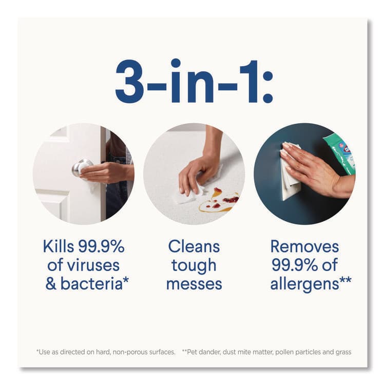 CLOROX SALES CO. Disinfecting Wipes, On the Go Bleach Free Travel Wipes, 1-Ply, 6.53 x 2.79, Fresh Scent, White, 9/Pack, 24 Packs/Carton (CLO60133) thumbnail 4