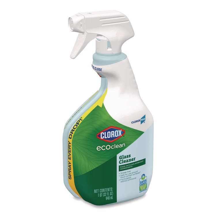 CLOROX SALES CO. Clorox Pro EcoClean Glass Cleaner, Unscented, 32 oz Spray Bottle (CLO60277) thumbnail 2