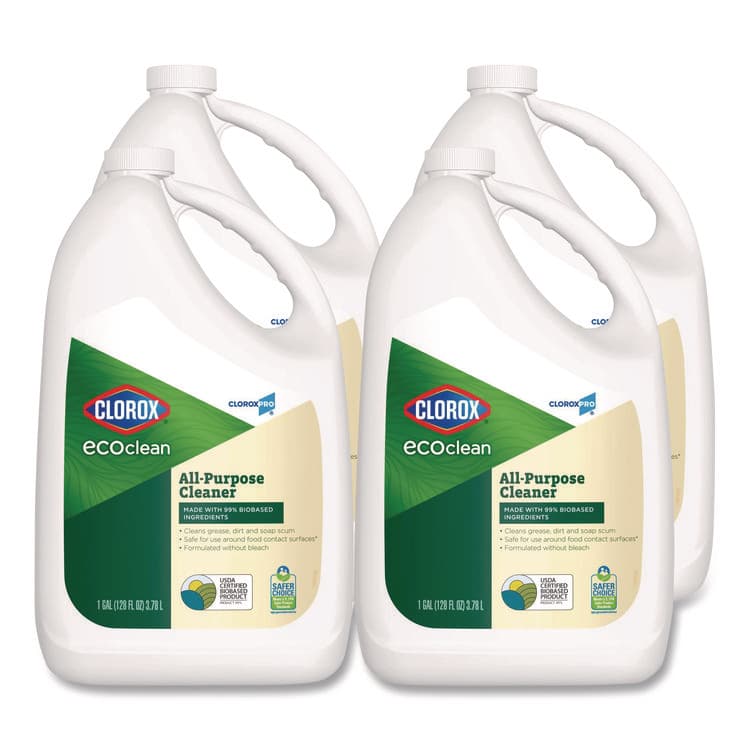 CLOROX SALES CO. Clorox Pro EcoClean All-Purpose Cleaner, Refill, Unscented, 128 oz Bottle, 4/Carton (CLO60278CT)
