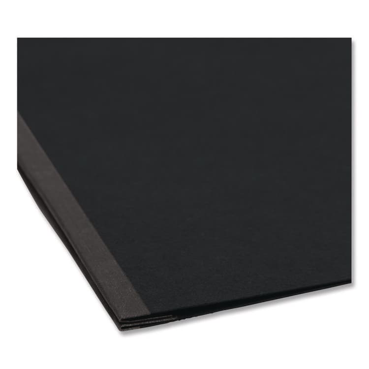 SMEAD MANUFACTURING CO. Prong Fastener Premium Pressboard Report Cover, Two-Piece Prong Fastener, 2" Capacity, 8.5 x 11, Black/Black (SMD81124) thumbnail 3