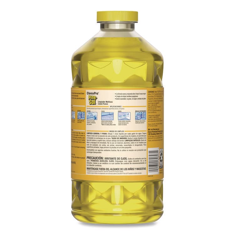 CLOROX SALES CO. CloroxPro Multi-Surface Cleaner Concentrated, Lemon Fresh Scent, 80 oz Bottle, 3/Carton (CLO60607CT) thumbnail 2